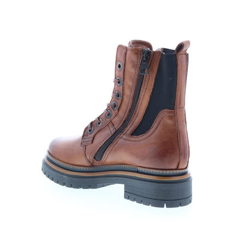 Miz Mooz Davie Womens Brown Leather Lace Up Casual Dress Boots