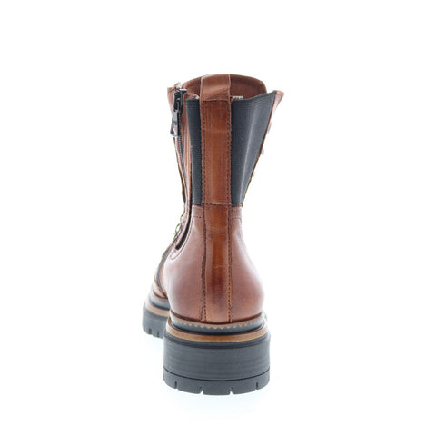 Miz Mooz Davie Womens Brown Leather Lace Up Casual Dress Boots