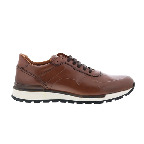 Bruno Magli Davio DAVIO2 Mens Brown Leather Lace Up Lifestyle Sneakers Shoes