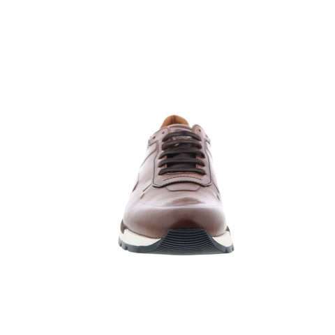 Bruno Magli Davio DAVIO2 Mens Brown Leather Lace Up Lifestyle Sneakers Shoes