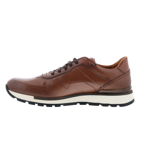 Bruno Magli Davio DAVIO2 Mens Brown Leather Lace Up Lifestyle Sneakers Shoes