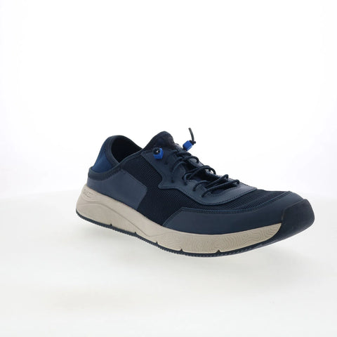 Clarks Davis Low 26164784 Mens Blue Leather Lace Up Lifestyle Sneakers Shoes