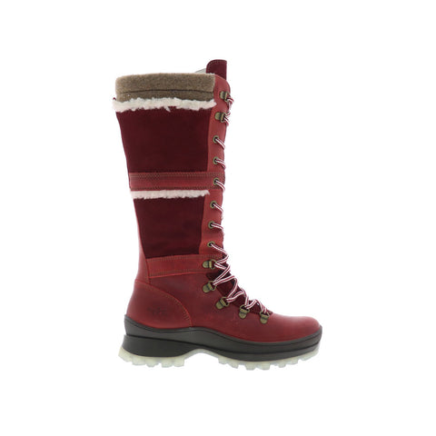 Bos. & Co. Daws Womens Red Leather Lace Up Casual Dress Boots