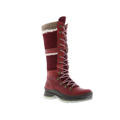 Bos. & Co. Daws Womens Red Leather Lace Up Casual Dress Boots