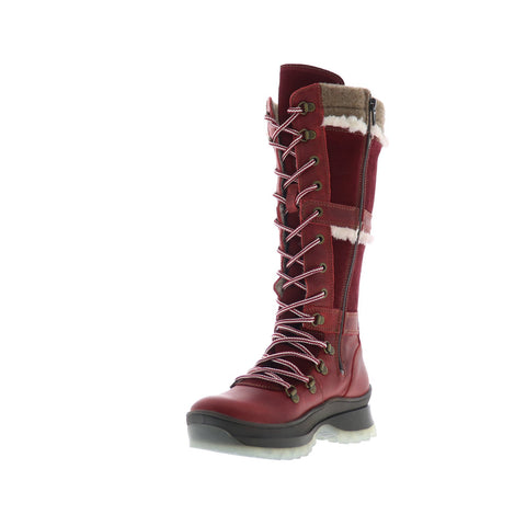 Bos. & Co. Daws Womens Red Leather Lace Up Casual Dress Boots