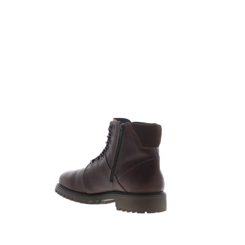 Bos. & Co. Dawson Mens Brown Leather Lace Up Casual Dress Boots