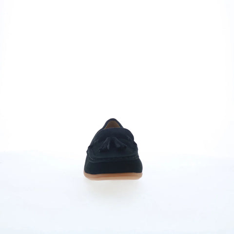 Trotters Dawson T2254-003 Womens Black Suede Slip On Loafer Flats Shoes