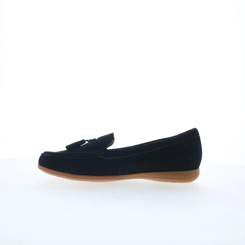 Trotters Dawson T2254-003 Womens Black Suede Slip On Loafer Flats Shoes