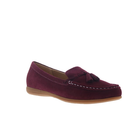 Trotters Dawson T2254-665 Womens Red Leather Slip On Loafer Flats Shoes