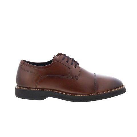 Studio Belvedere Dayton Mens Brown Leather Oxfords & Lace Ups Cap Toe Shoes