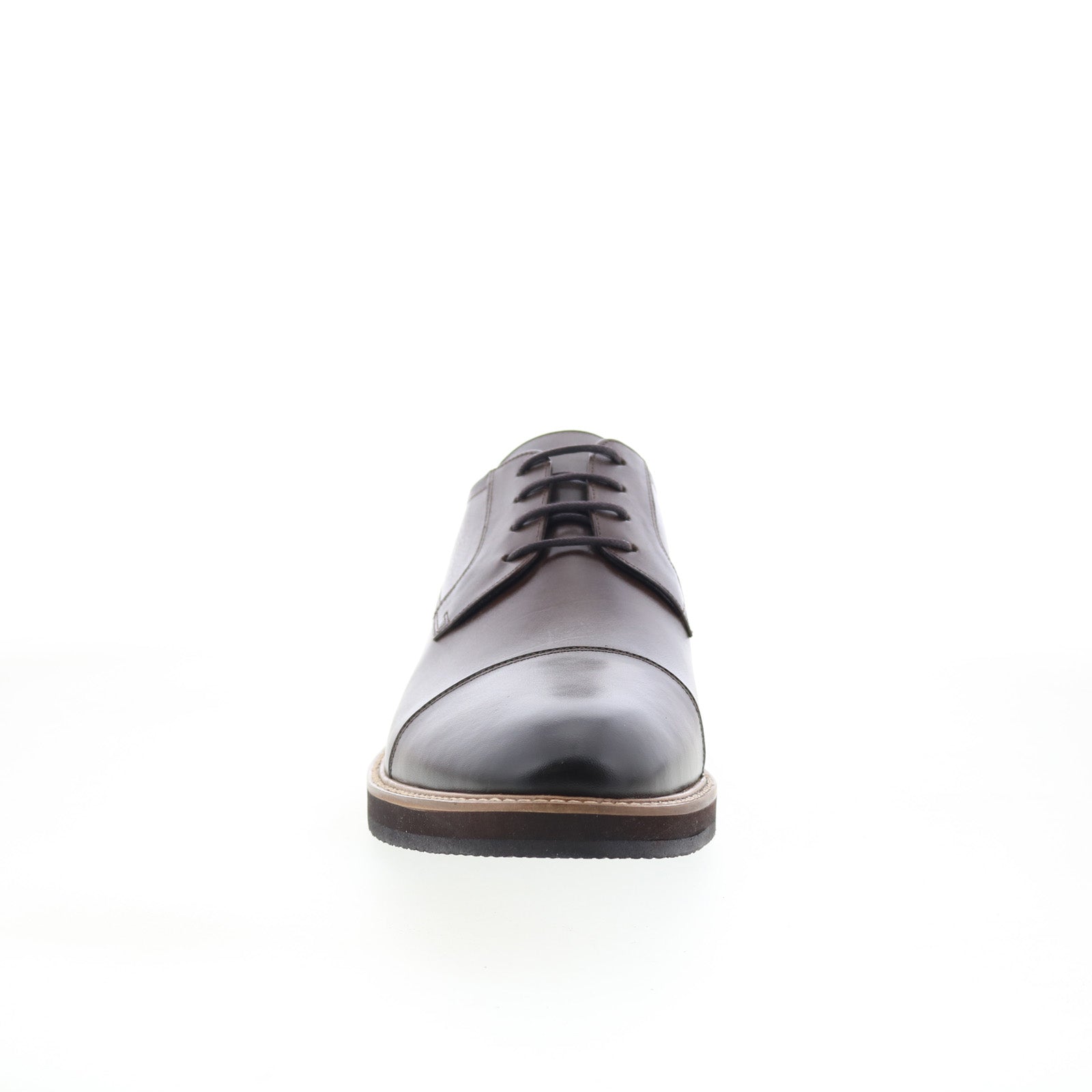 Studio Belvedere Shoes Mens Size 11D Brown Dalton Leather Derby Oxford Plain Toe ALEXANDER - Brown – Belvedere Shoes main image 2