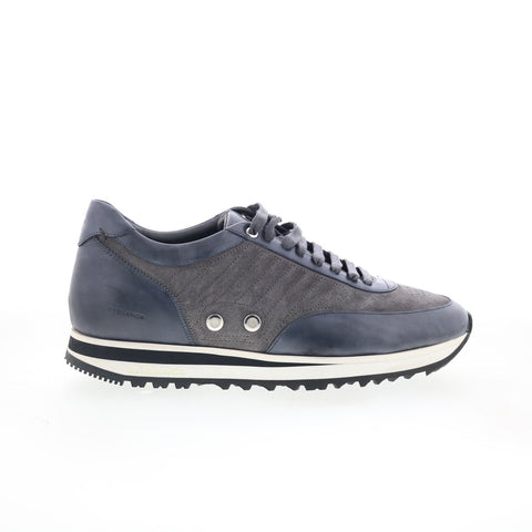 Di Bianco Daytona Fumo Leather DAYTONA Mens Blue Lifestyle Sneakers Shoes