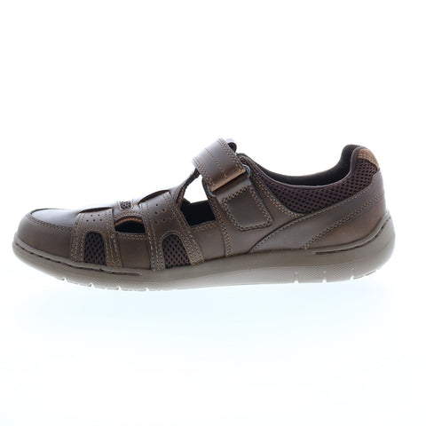 Dunham Fitsmart Fisherman DAZ07BR Mens Brown Wide Leather Sport Sandals Shoes