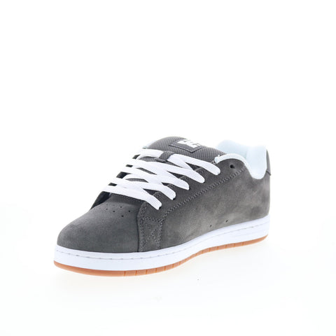 DC Gaveler DC01704020-GRYWHT Mens Gray Suede Skate Inspired Sneakers Shoes