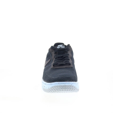 Nike Air Force 1 Crater Flyknit Mens Black Canvas Lifestyle Sneakers Shoes