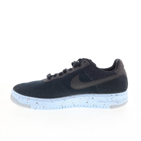 Nike Air Force 1 Crater Flyknit Mens Black Canvas Lifestyle Sneakers Shoes