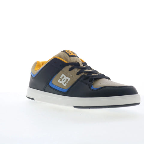 DC Shoes Cure Mens Black Leather Lace Up Skate Inspired Sneakers Shoes