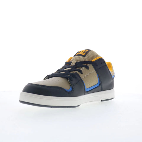 DC Shoes Cure Mens Black Leather Lace Up Skate Inspired Sneakers Shoes
