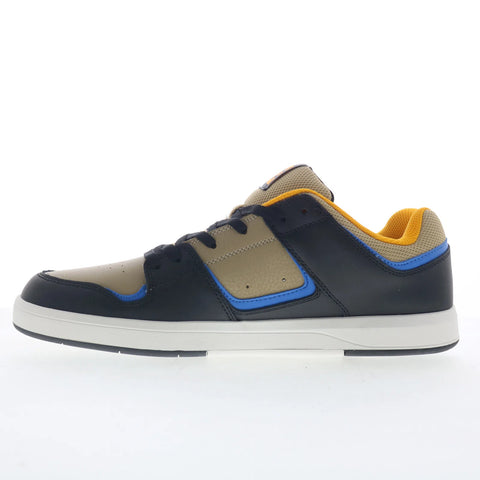 DC Shoes Cure Mens Black Leather Lace Up Skate Inspired Sneakers Shoes