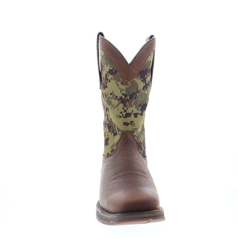 Durango Rebel DDB0329 Mens Brown Wide Leather Slip On Western Boots