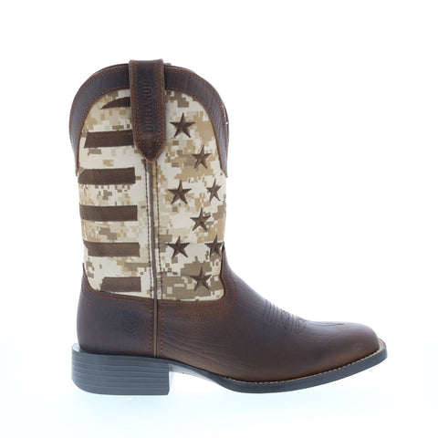 Durango Westward Saddlehorn DDB0397 Mens Brown Leather Slip On Western Boots