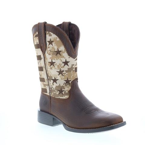 Durango Westward Saddlehorn DDB0397 Mens Brown Leather Slip On Western Boots