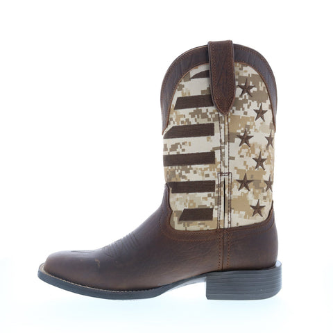 Durango Westward Saddlehorn DDB0397 Mens Brown Leather Slip On Western Boots