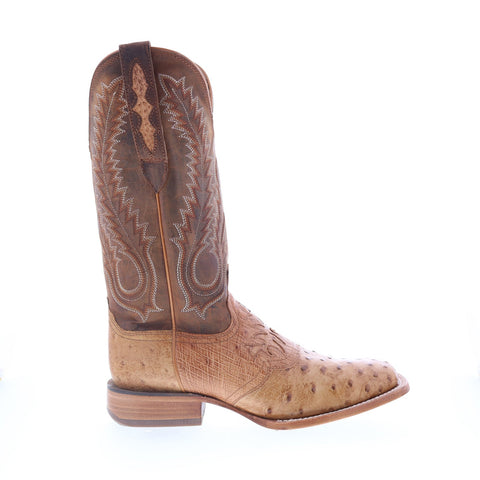 Durango Premium Exotic Full Quill Ostrich DDB473CV Mens Brown Western Boots