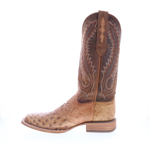 Durango Premium Exotic Full Quill Ostrich DDB473CV Mens Brown Western Boots