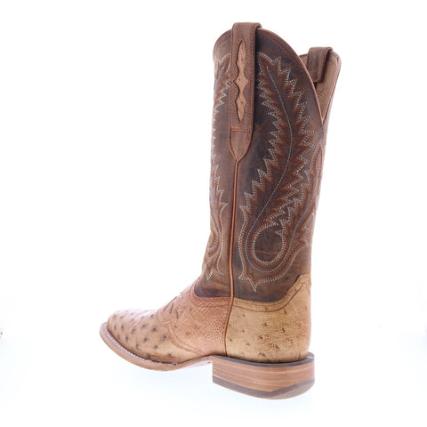 Durango Premium Exotic Full Quill Ostrich DDB474CV Mens Brown Western Boots