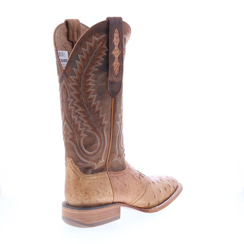 Durango Premium Exotic Full Quill Ostrich DDB473CV Mens Brown Western Boots