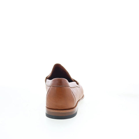 T.B. Phelps Dean Mens Brown Leather Slip On Loafers & Slip Ons Penny Shoes