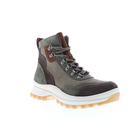 Bos. & Co. Deke Womens Brown Leather Lace Up Casual Dress Boots