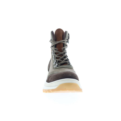 Bos. & Co. Deke Womens Brown Leather Lace Up Casual Dress Boots