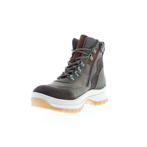 Bos. & Co. Deke Womens Brown Leather Lace Up Casual Dress Boots