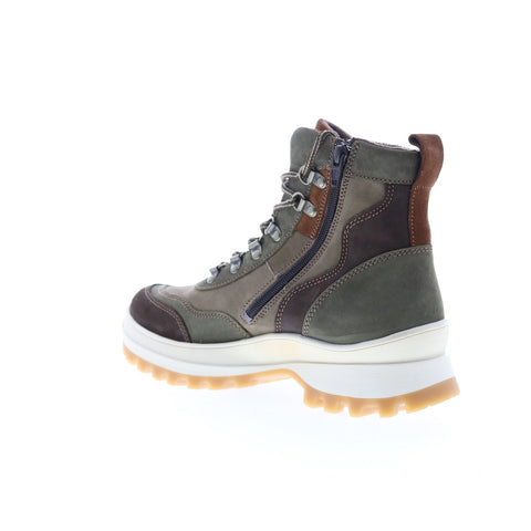 Bos. & Co. Deke Womens Brown Leather Lace Up Casual Dress Boots