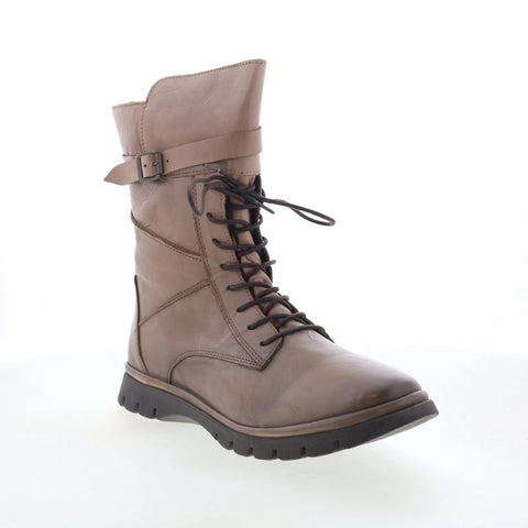 Miz Mooz Deklan Womens Beige Leather Zipper Casual Dress Boots