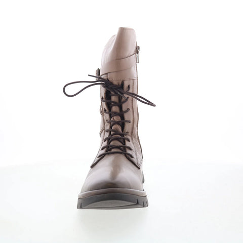 Miz Mooz Deklan Womens Beige Leather Zipper Casual Dress Boots