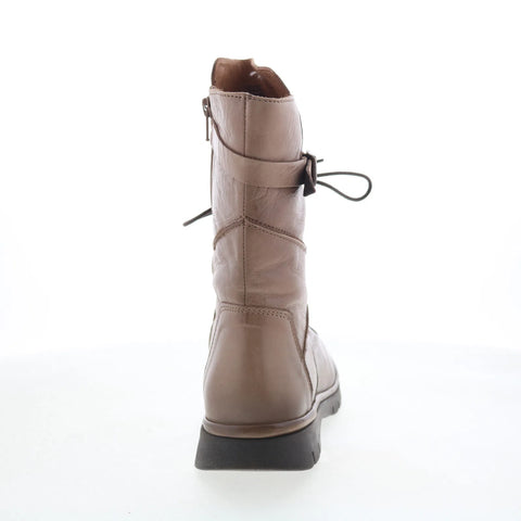 Miz Mooz Deklan Womens Beige Leather Zipper Casual Dress Boots