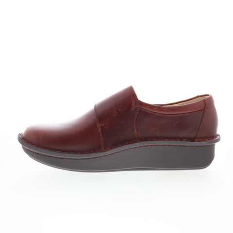 Alegria Deliah DEL-8100 Womens Brown Leather Loafer Flats Shoes