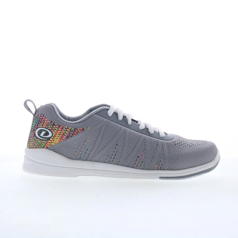 Dexter Delila DW0002508 Womens Gray Canvas Lace Up Athletic Bowling Shoes 