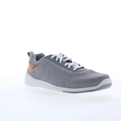 Dexter Delila DW0002508 Womens Gray Canvas Lace Up Athletic Bowling Shoes 