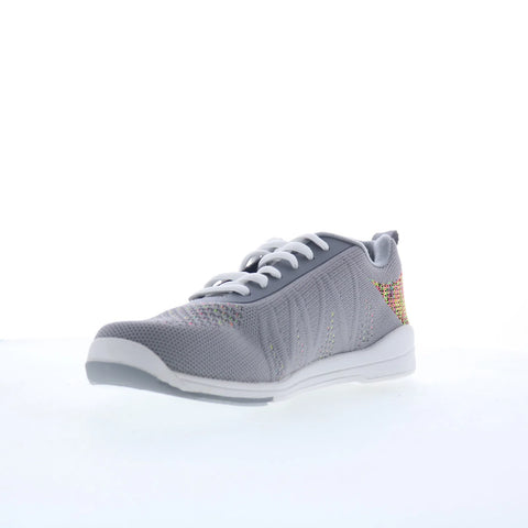 Dexter Delila DW0002508 Womens Gray Canvas Lace Up Athletic Bowling Shoes 