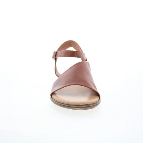 Miz Mooz Delphina Womens Brown Leather Hook & Loop Strap Sandals Shoes