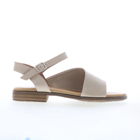 Miz Mooz Delphina Womens Gray Leather Hook & Loop Strap Sandals Shoes