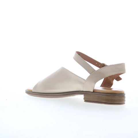 Miz Mooz Delphina Womens Gray Leather Hook & Loop Strap Sandals Shoes
