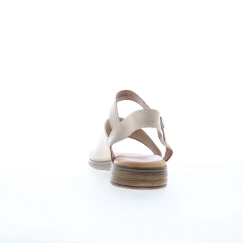 Miz Mooz Delphina Womens Gray Leather Hook & Loop Strap Sandals Shoes