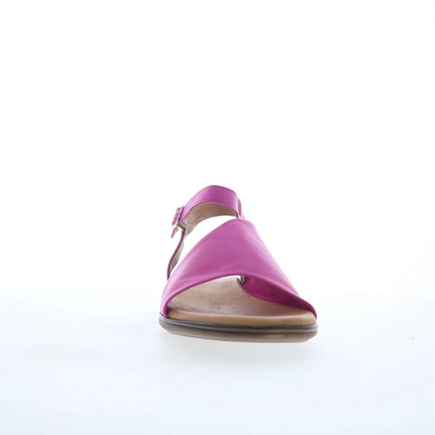 Miz Mooz Delphina Womens Pink Leather Hook & Loop Strap Sandals Shoes