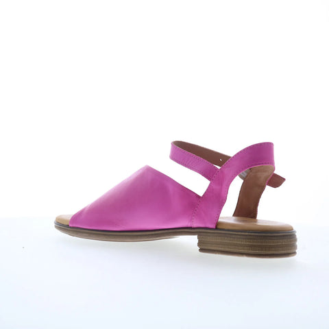 Miz Mooz Delphina Womens Pink Leather Hook & Loop Strap Sandals Shoes