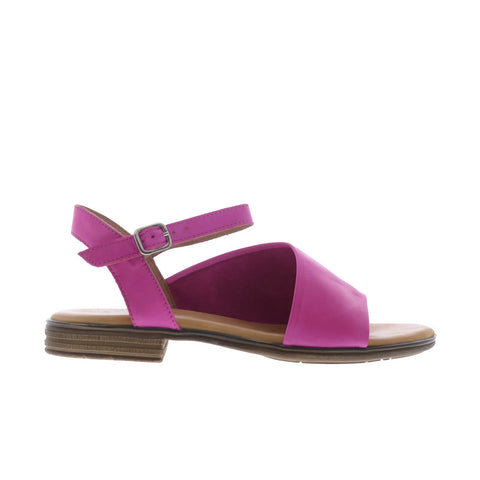 Miz Mooz Delphina Womens Pink Leather Hook & Loop Strap Sandals Shoes
